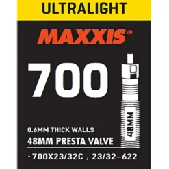 Maxxis Camere D'Aria|Corsa E Ciclocross*Camera d'aria Ultralight x23/32 - Presta 48 mm