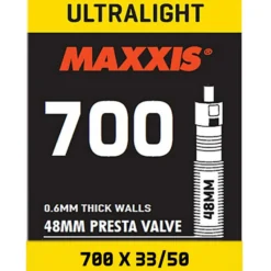 Maxxis Camere D'Aria|Corsa E Ciclocross*Camera d'aria Ultralight x33/50 - Presta 60 mm