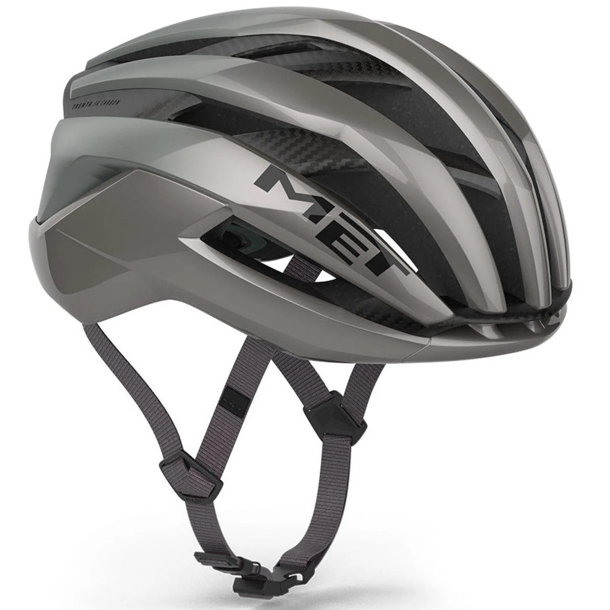 Casco Met Trenta 3K Carbon Mips - Grigio lucido