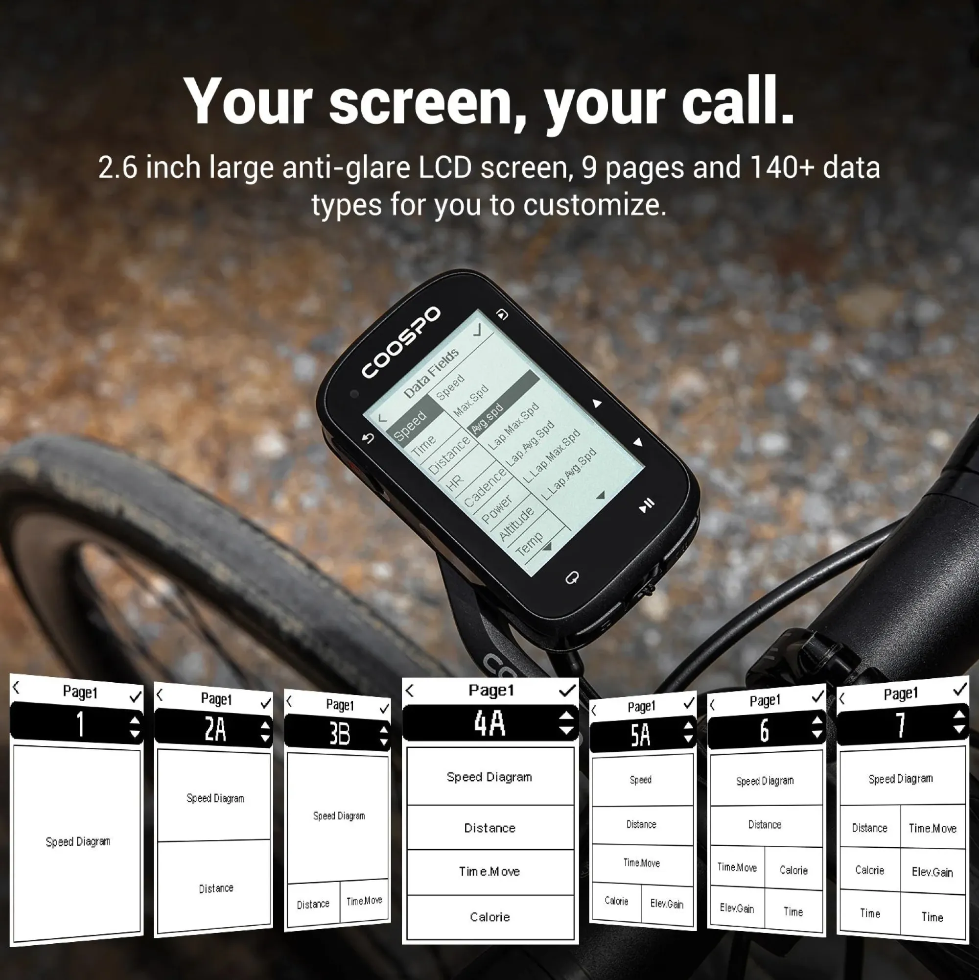 COOSPO Ciclocomputer Gps|Ciclocomputer*Ciclocomputer Gps CS500 -