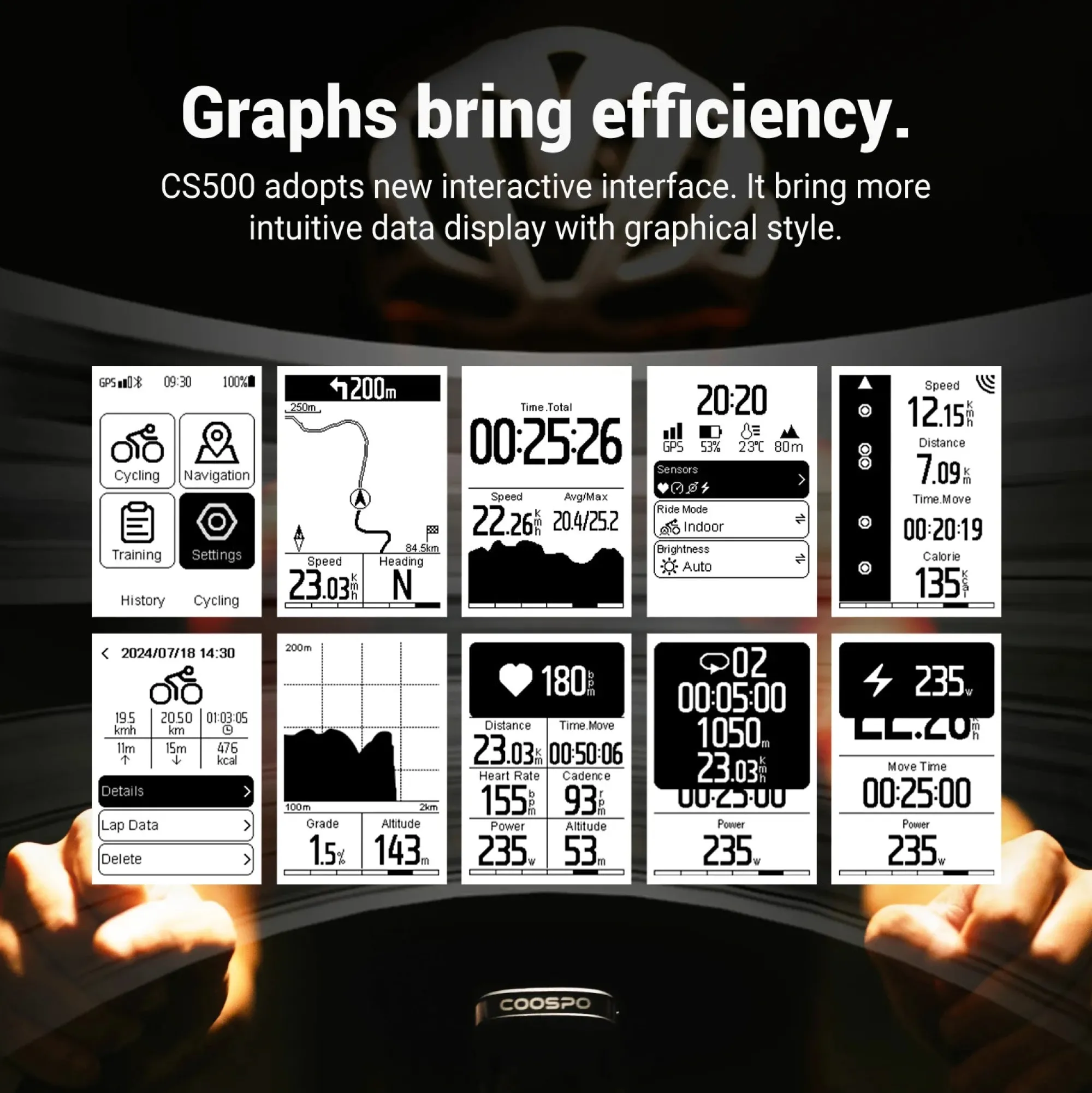 COOSPO Ciclocomputer Gps|Ciclocomputer*Ciclocomputer Gps CS500 -
