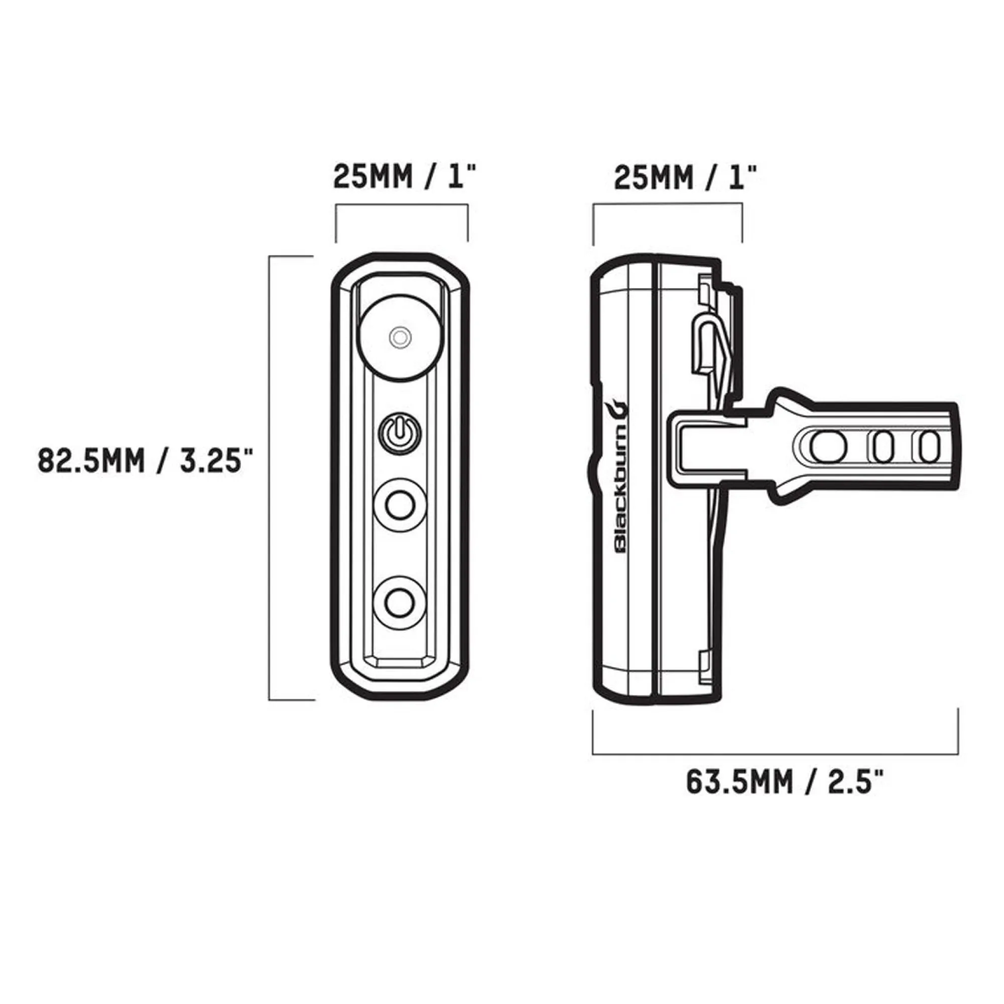Blackburn Luci Bici|Accessori*Luce 2 Fer-XL - Grigio