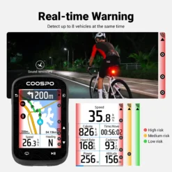 COOSPO Luci Bici|Accessori*Luce Posteriore Radar TR