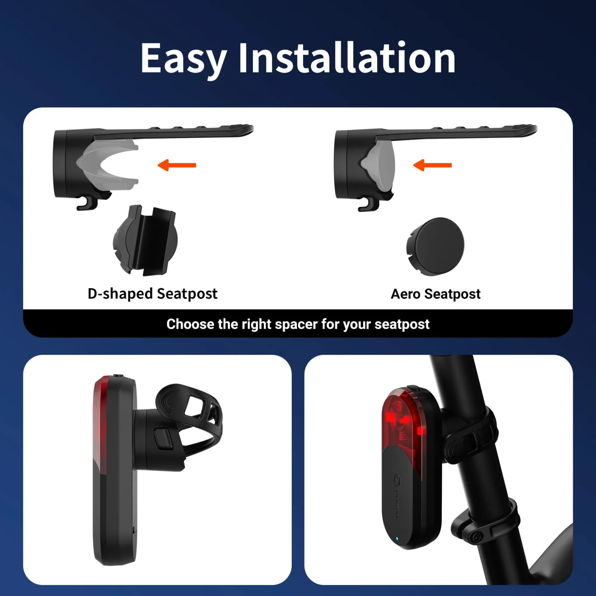 COOSPO Luci Bici|Accessori*Luce Posteriore Radar TR