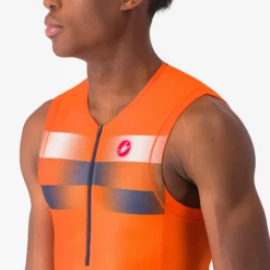 Uomo Castelli Maglie*aglia Free Tri 2 Top - Arancio
