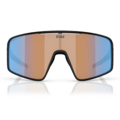 Occhiali Bliz P001 - Matt Black Coral-Orange Mirror Blue