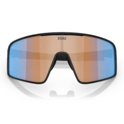 Occhiali Bliz P001 - Matt Black Coral-Orange Mirror Blue