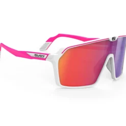 Occhiali Rudy Project Spinshield - White Pink Fluo Multilaser Red