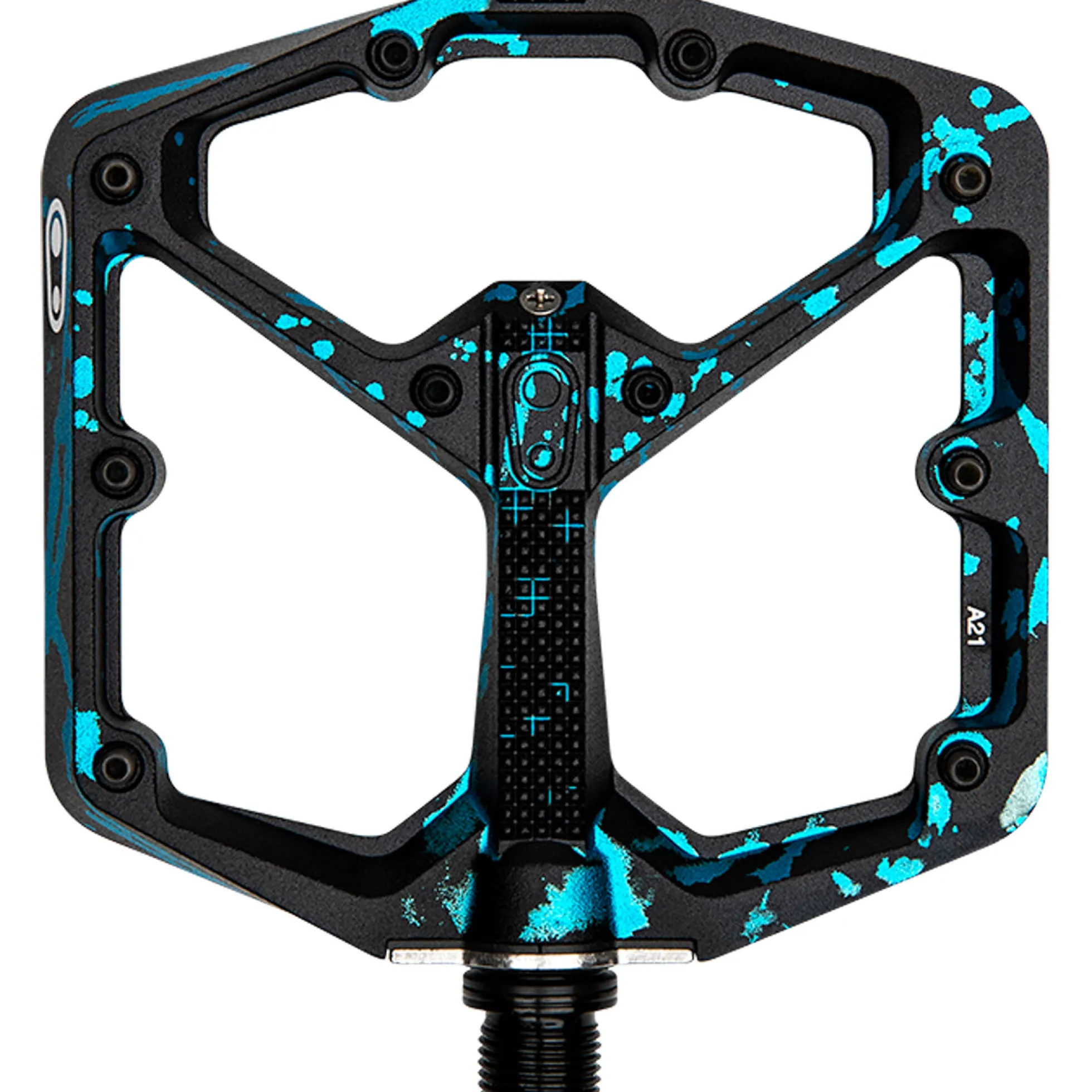 Pedali Crank Brothers Stamp 7 Splatter Large - Nero blu