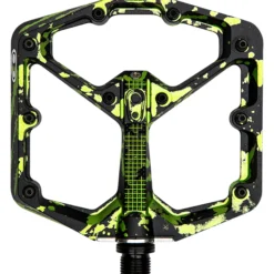 Pedali Crank Brothers Stamp 7 Splatter Large - Nero verde