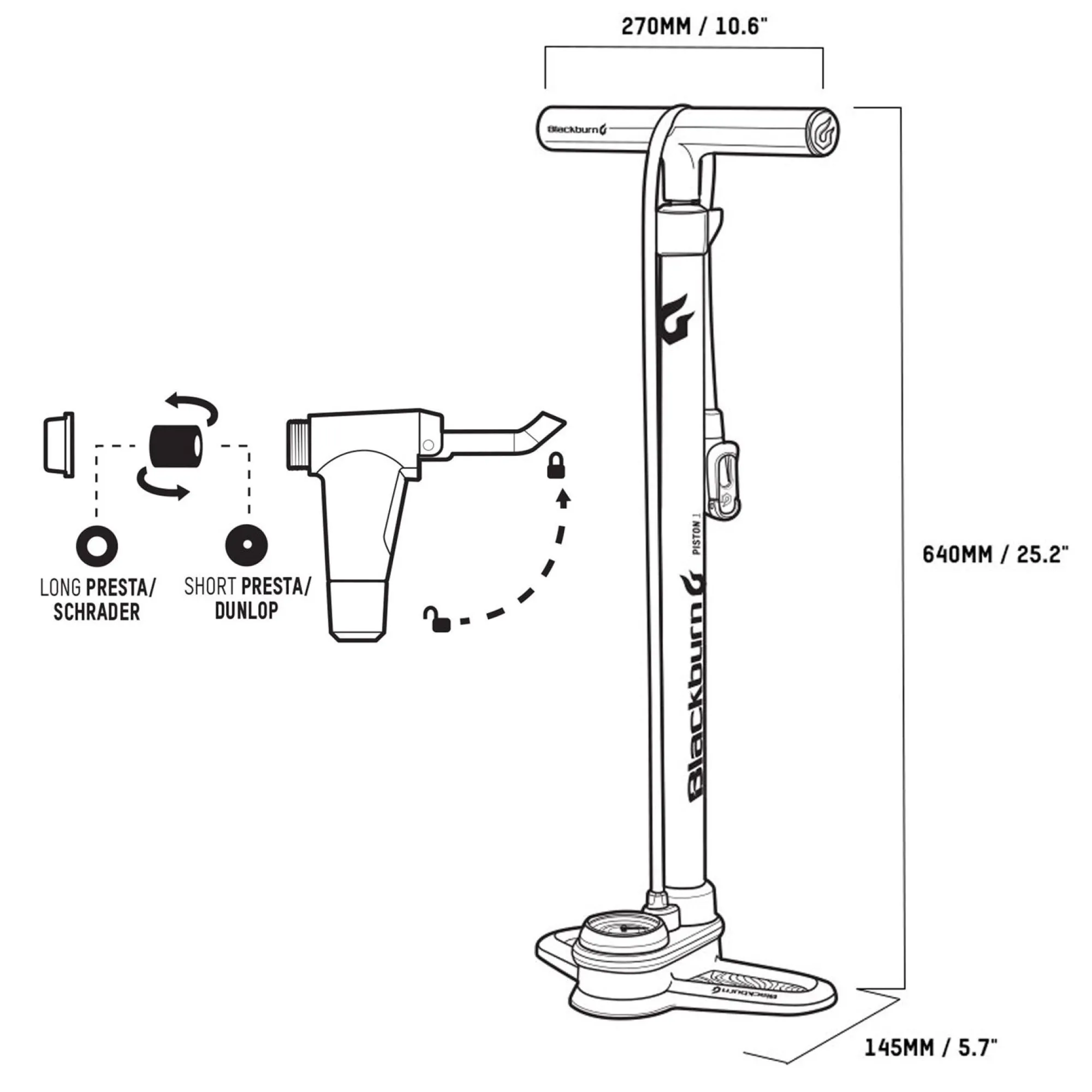 Blackburn Pompe Da Terra|Manutenzione*Pompa Aria da terra Piston 1 -