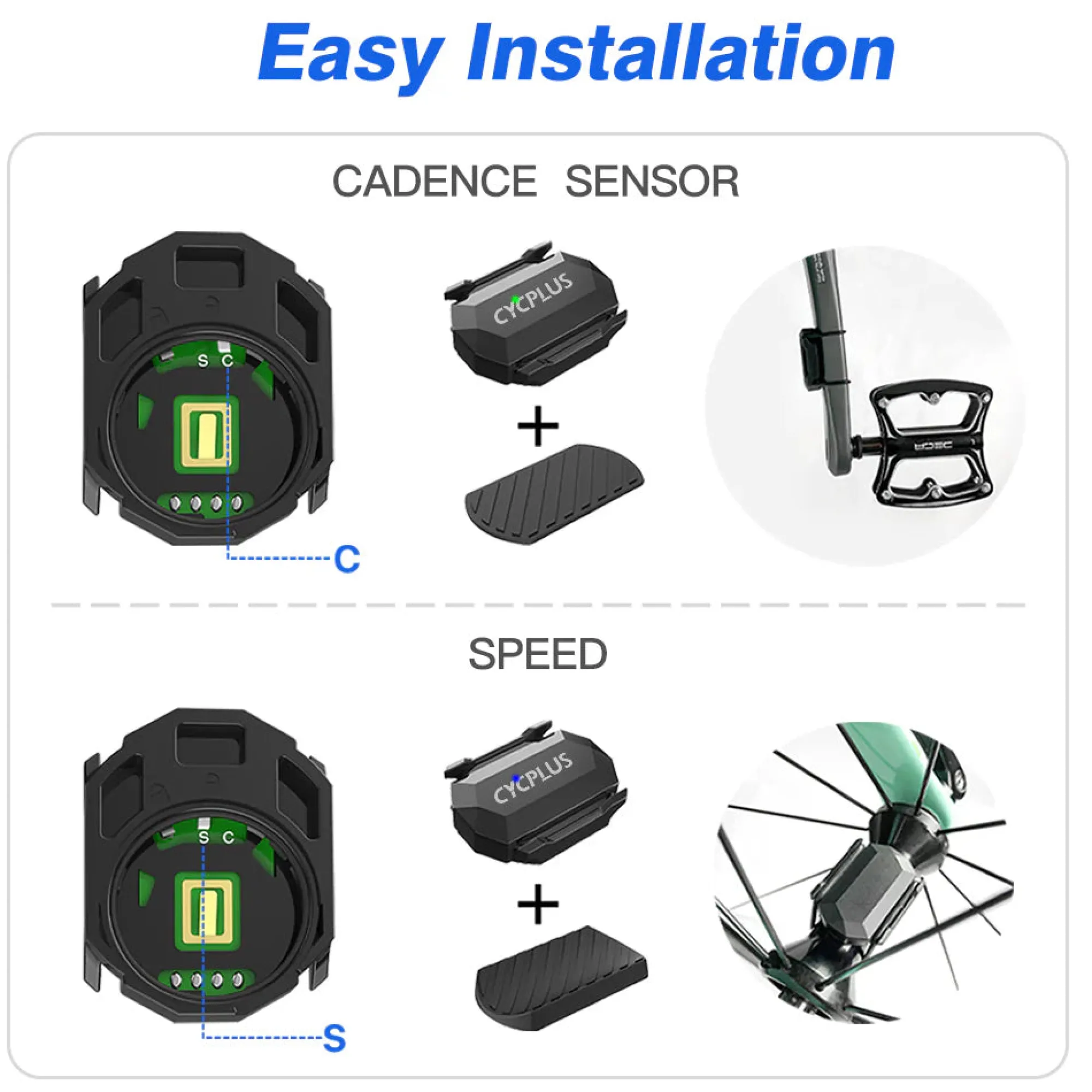 Cycplus Accessori E Supporti|Accessori*Sensore velocità/cadenza Cyclplus C3