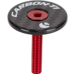 Tappo serie sterzo Carbon-Ti X-Cap Carbon - Rosso
